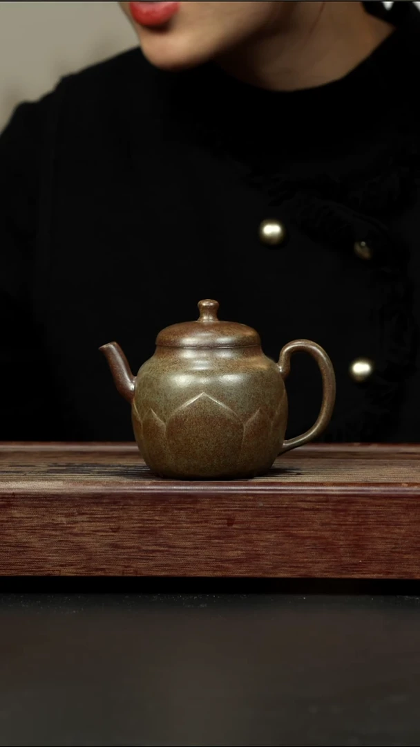 茶壶紫砂蟹壳青柴烧 宫灯