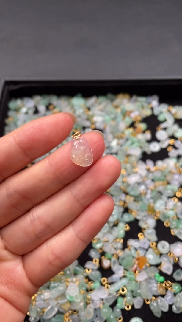 翡翠银S925镶嵌吊坠(不含链)1个 473