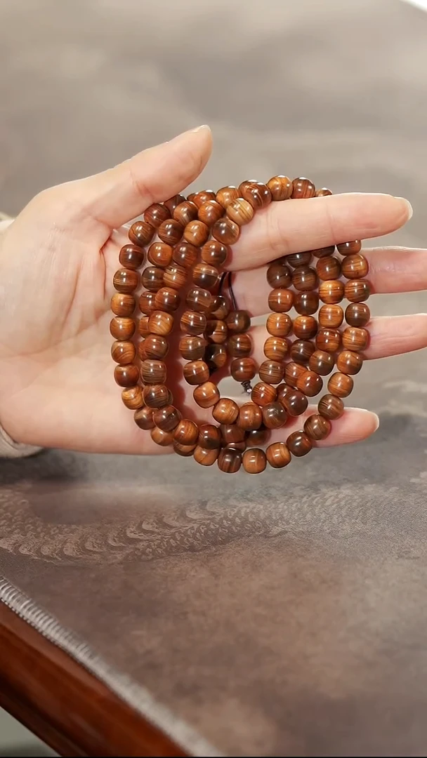 柏木（崖柏）陈化黑油老料精品*8mm108颗