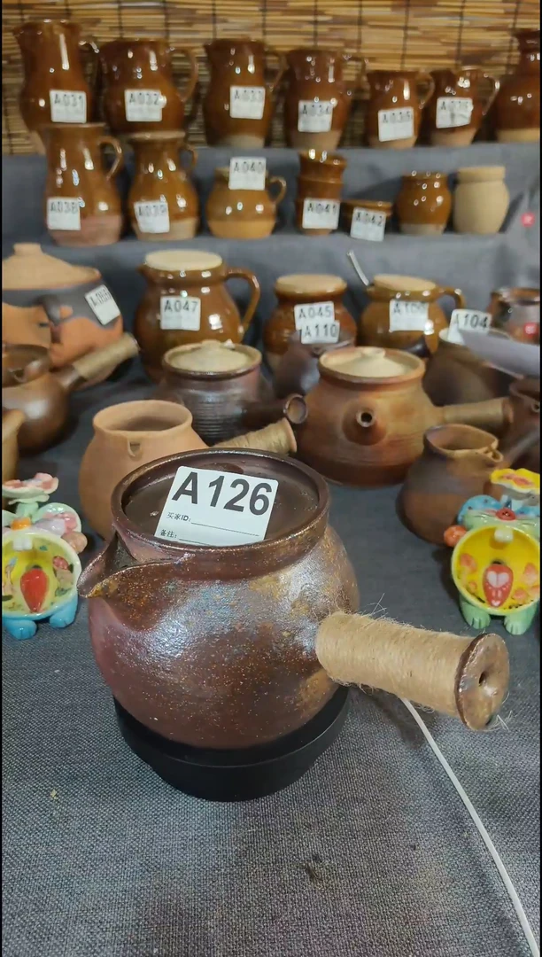 粗陶尘**客A126号瑕疵带盖煮茶壶1200cc