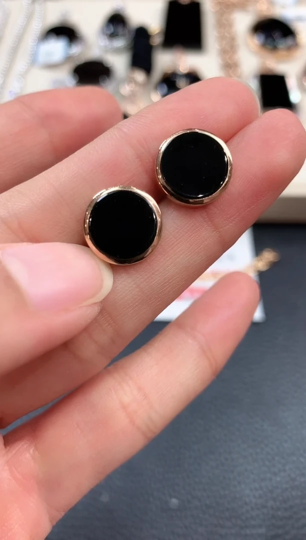 【闪购商品】翡翠耳饰18K金镶嵌m17不退换多样性一件发货