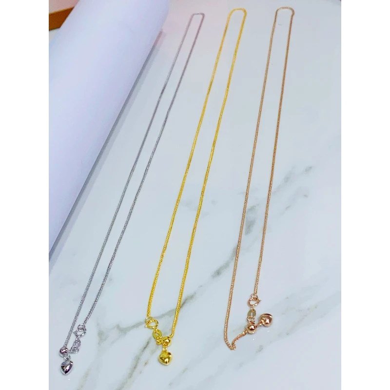 【景瑜珠宝】18K素金链子（50厘米） 多样性发其一