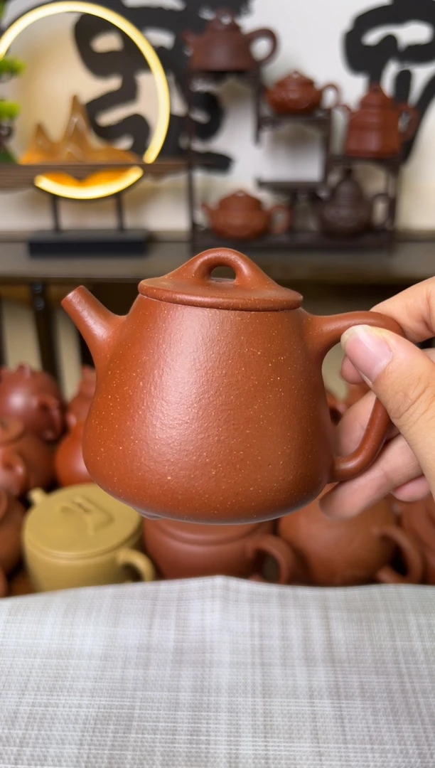 茶壶段泥红降坡高石瓢壶200CC-甘来兵