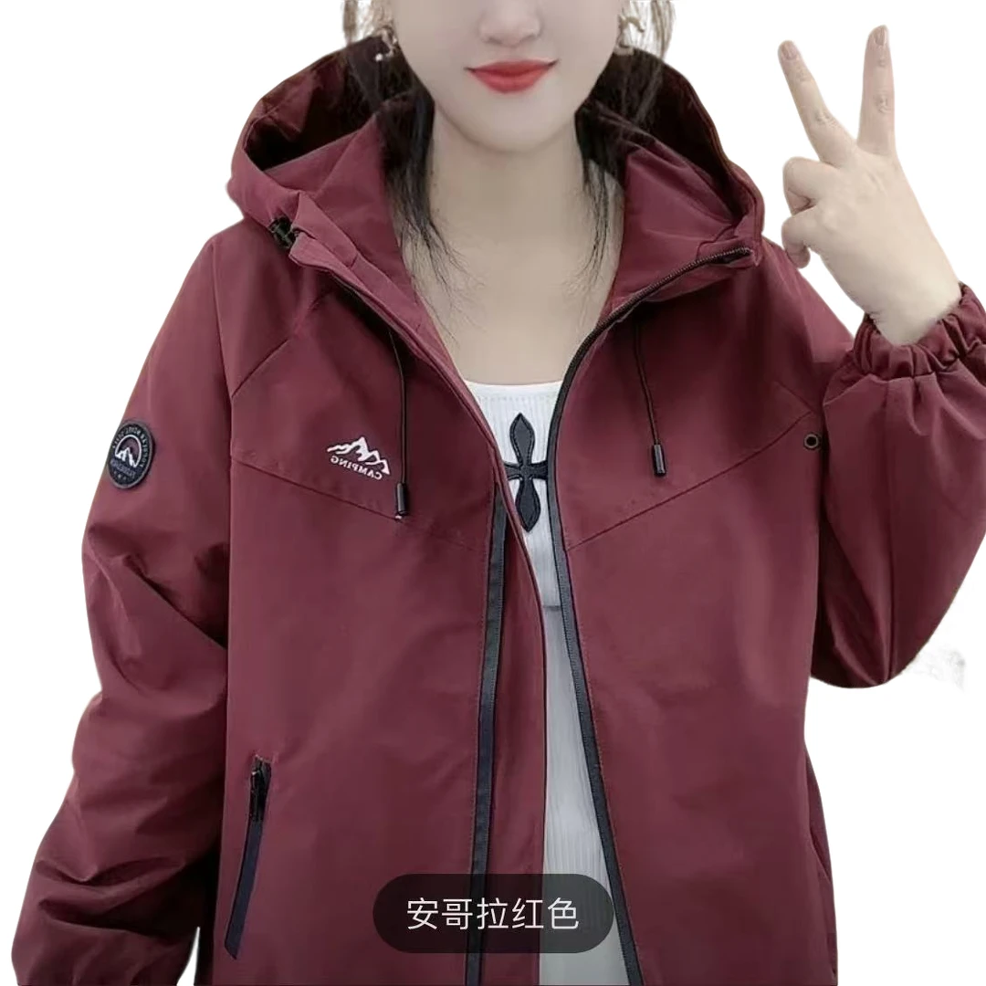 LD995秋季新款休闲百搭外套防风连帽衣长63左右