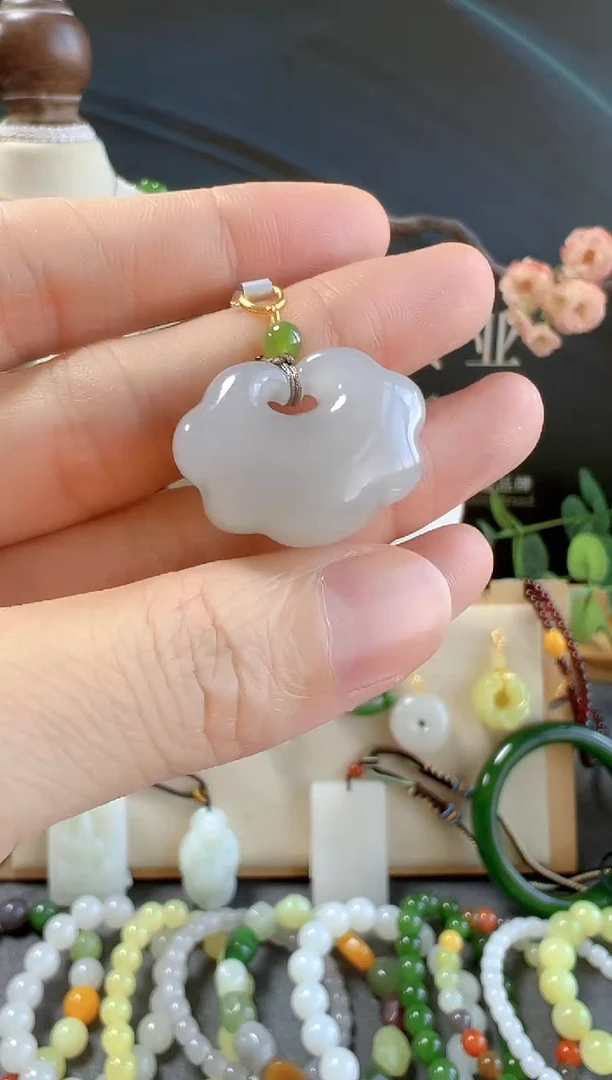 颈饰银S925镶嵌和田玉/支持复检/多样性发一cg