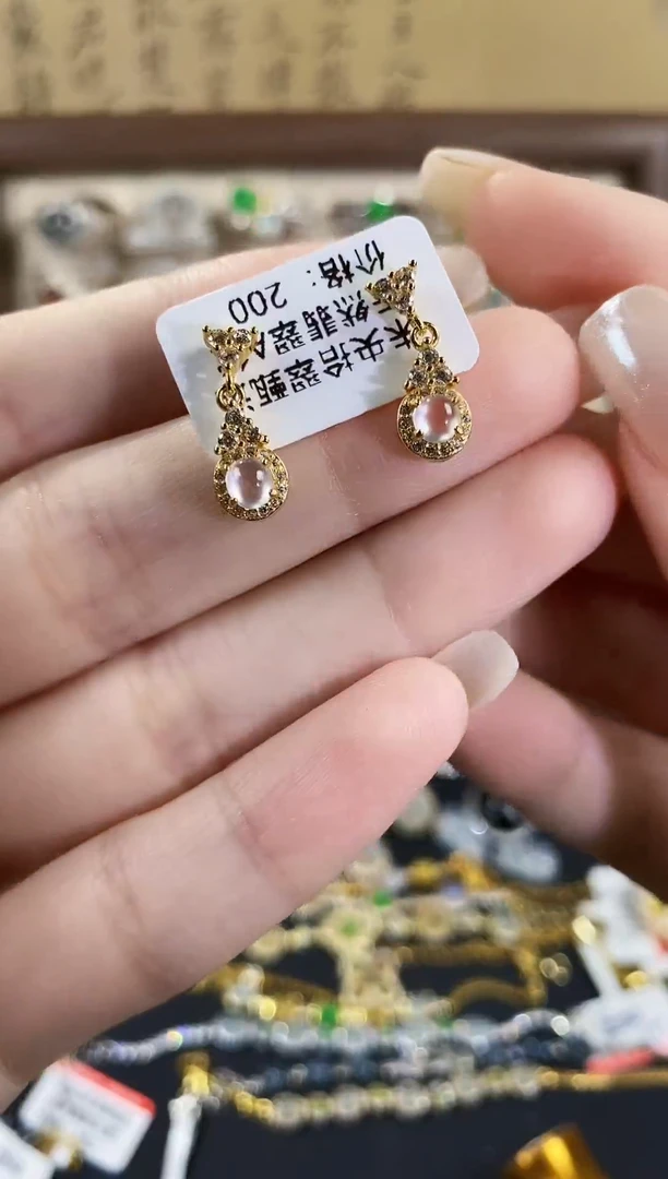 银S925镶嵌戒指翡翠 天然A货翡翠80