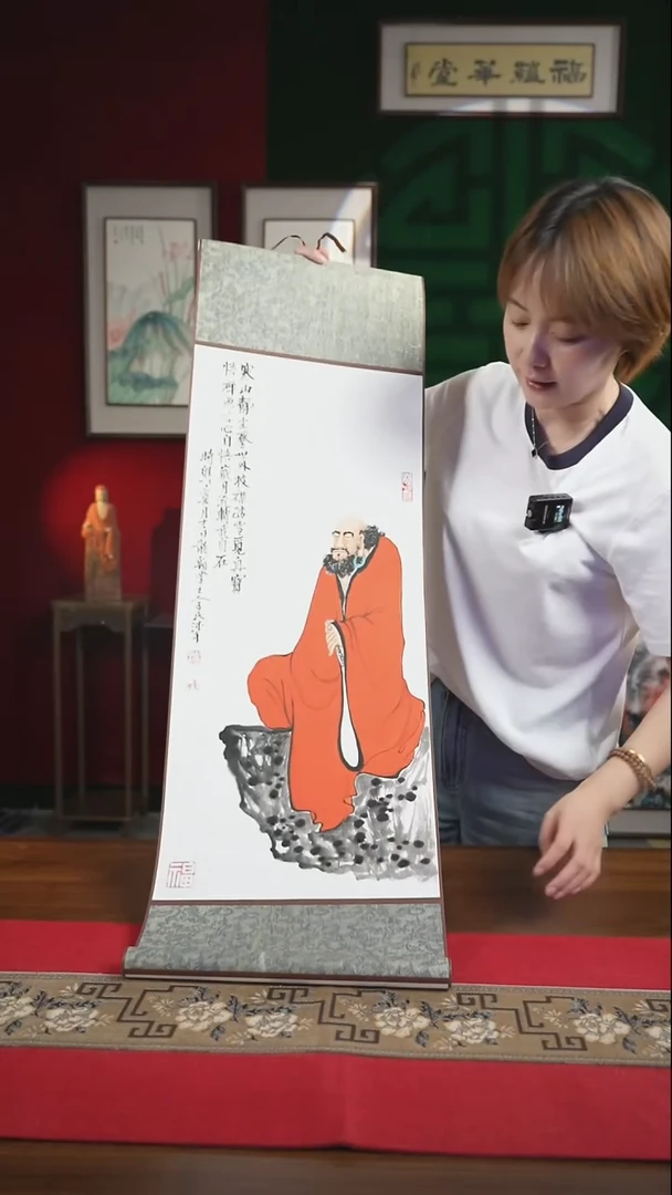 书法30*90书法卷轴达摩潘