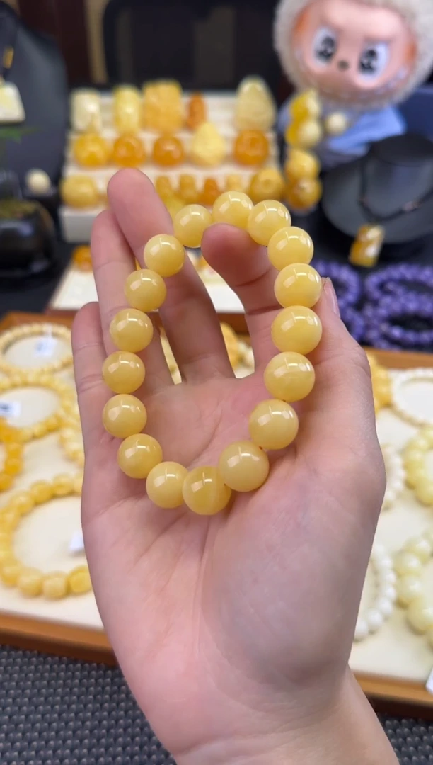 裸石琥珀未镶嵌宝衡蜜蜡手串