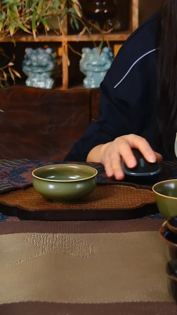 全手工仿柴烧普洱杯，全品