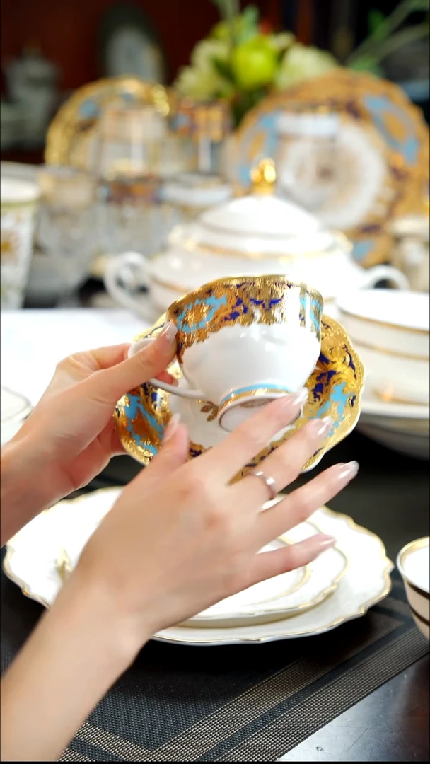 瓷片咖啡杯碟   1套