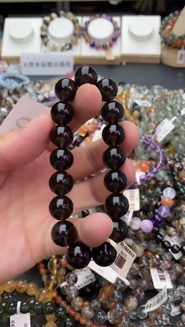 黑曜岩未镶嵌手链手链