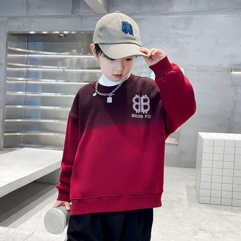 1048  帅气加绒加厚男童卫衣