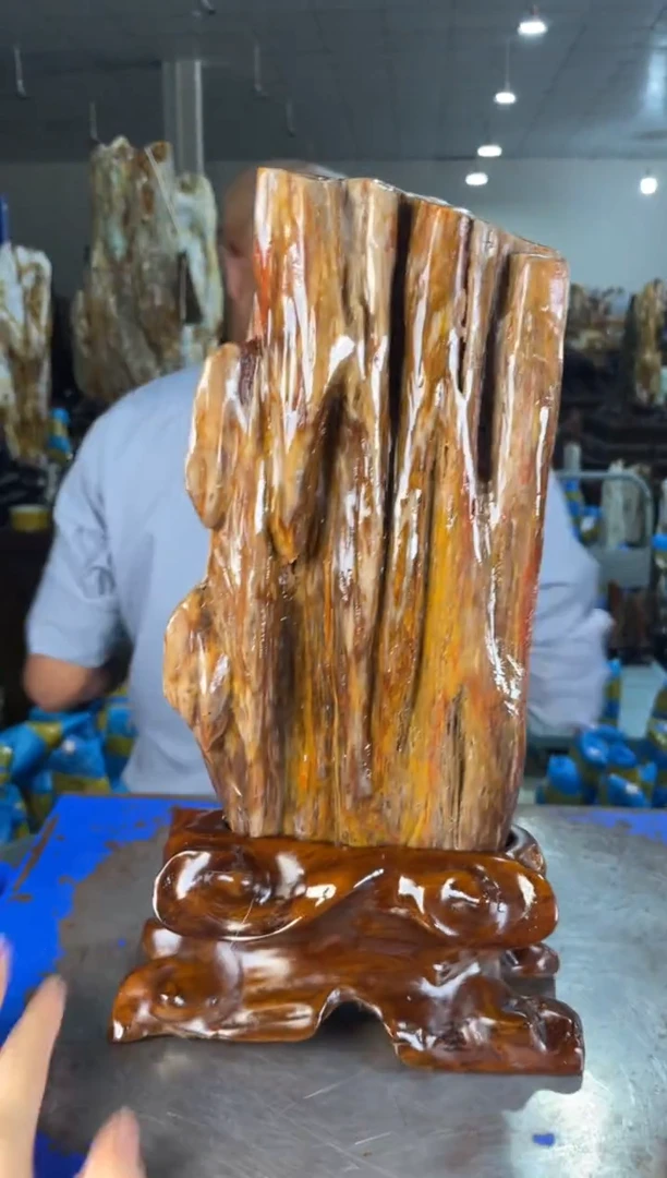 未镶嵌摆件硅化玉6
