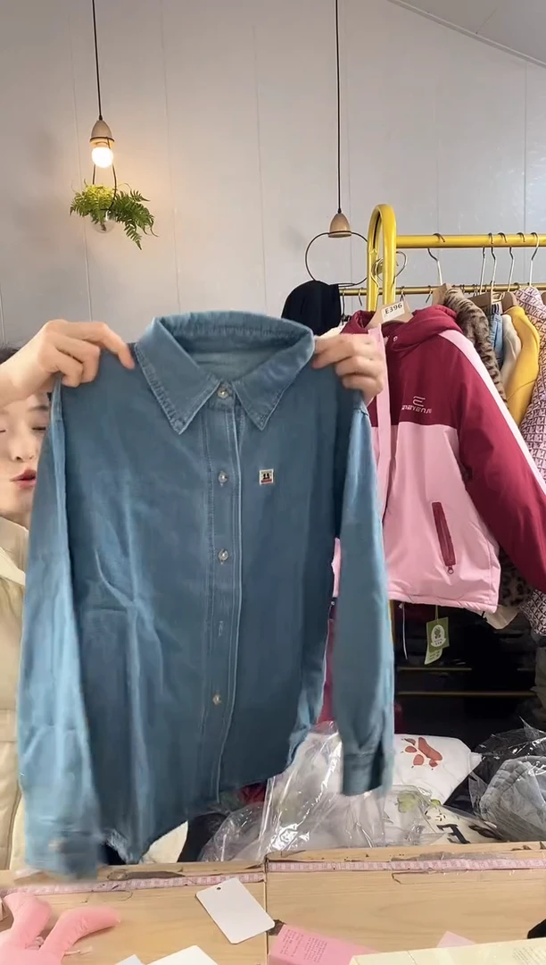 140码春秋牛仔衬衫【302