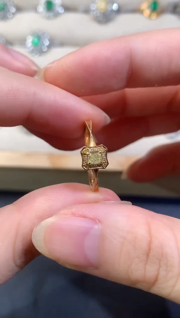 18K金镶嵌戒指钻石D134|2180