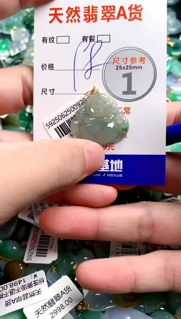 翡翠18K金镶嵌颈饰14005429