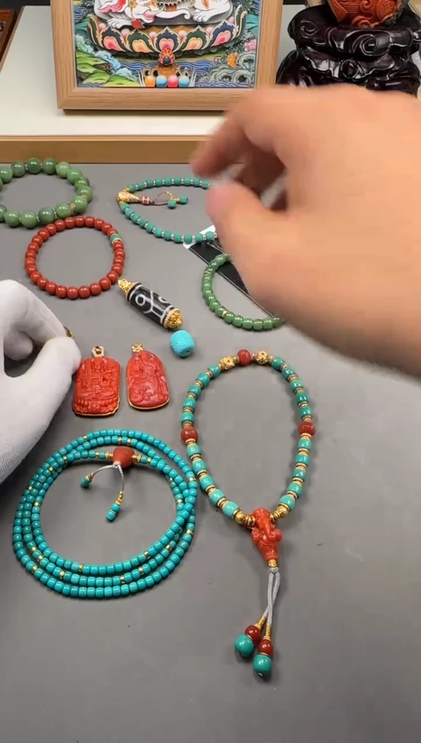 【闪购商品】南红玛瑙配饰配饰18K金镶嵌配饰配饰