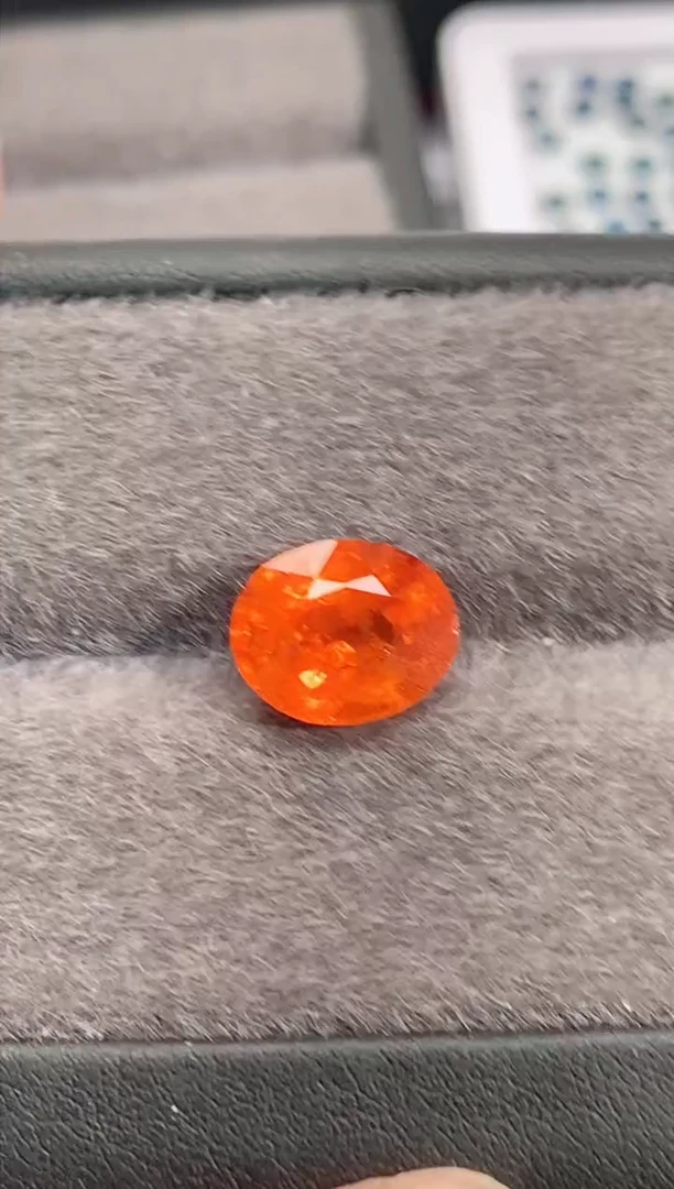 银S925镶嵌裸石石榴石（芬达石）6.25-6249天然芬达石