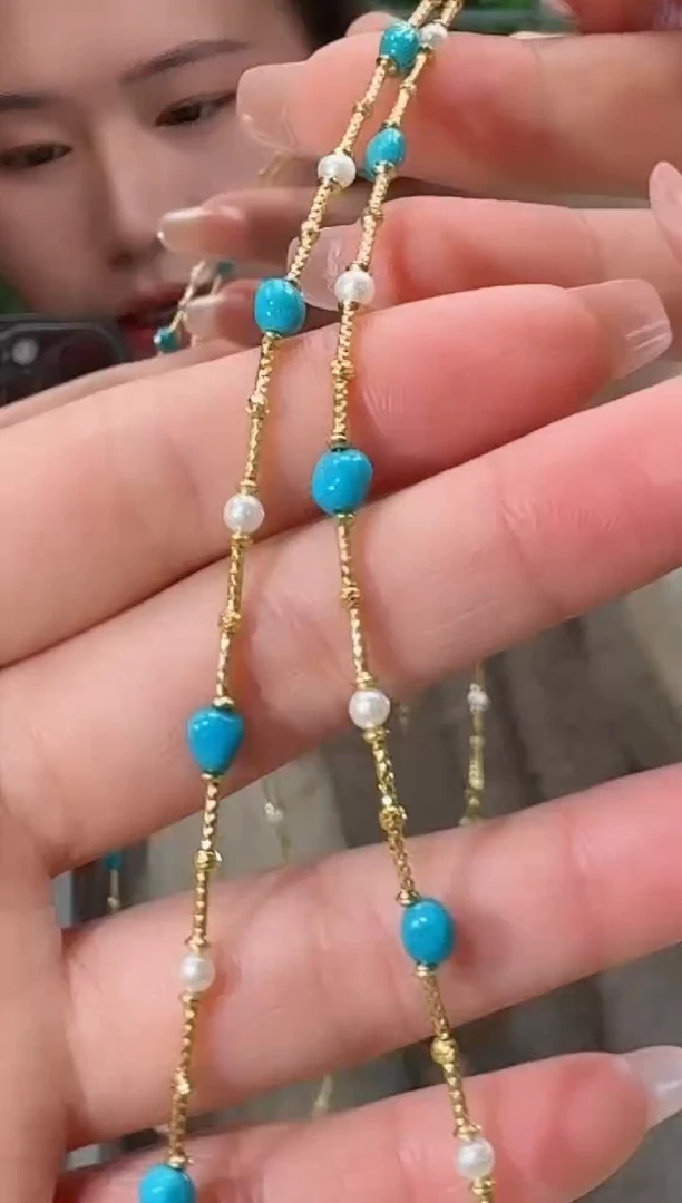 未镶嵌绿松石项链天然绿松石项链