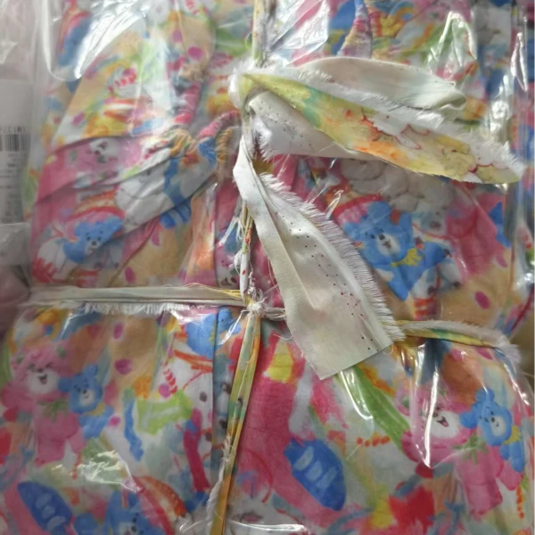 128甜心小熊  新款女童夏日中长款连衣裙俏皮童真短袖圆领