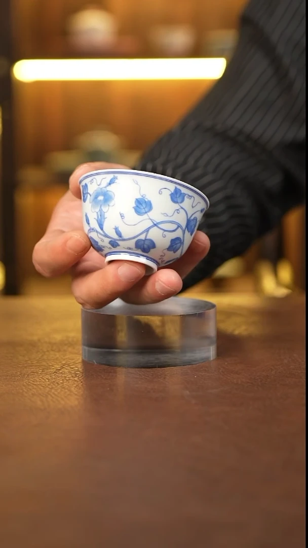 景德镇手工手绘杯   柴窑