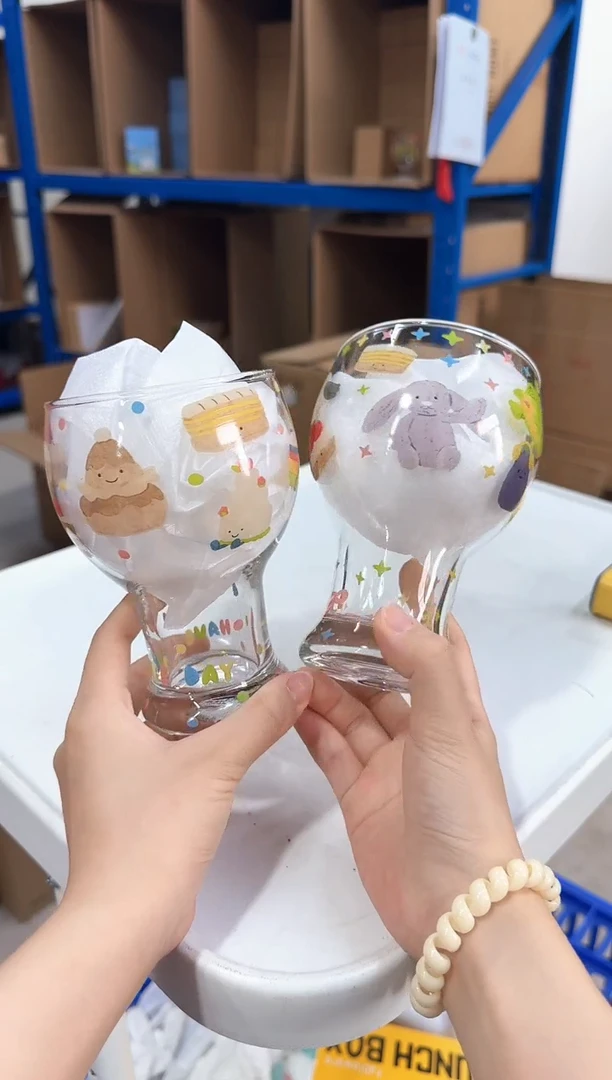 瓷片动物和蛋糕啤酒杯两只装