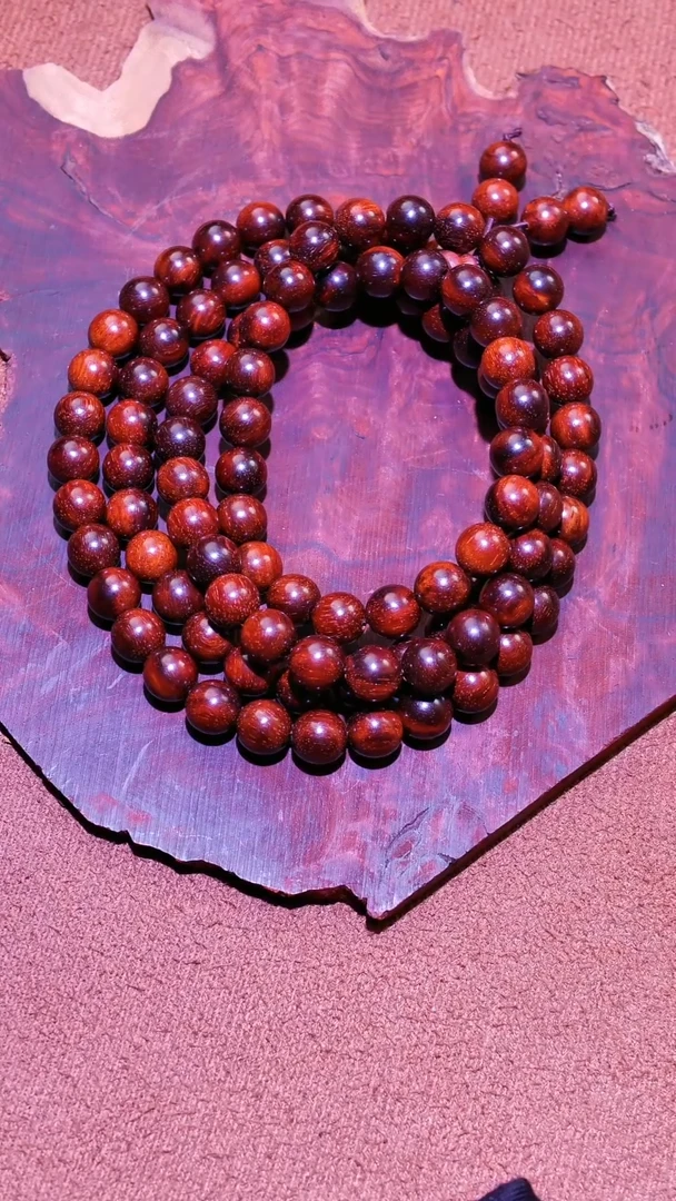 小叶紫檀手串/手链印度小叶紫檀0.8*108手串