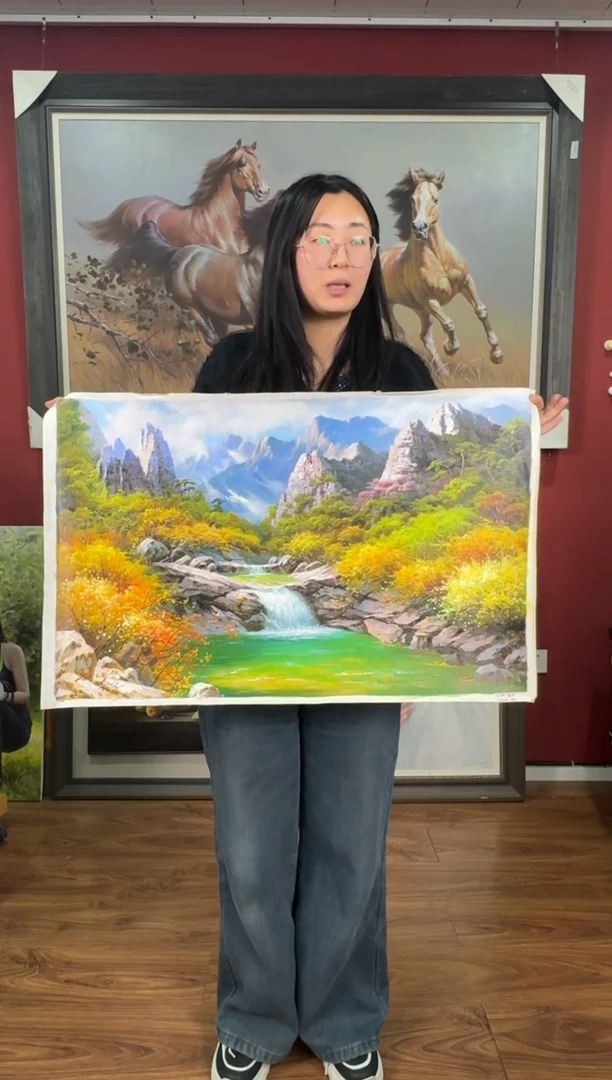油画【75号】约50*70cm丨朝鲜原创纯手绘孤品油画丨顺丰包邮