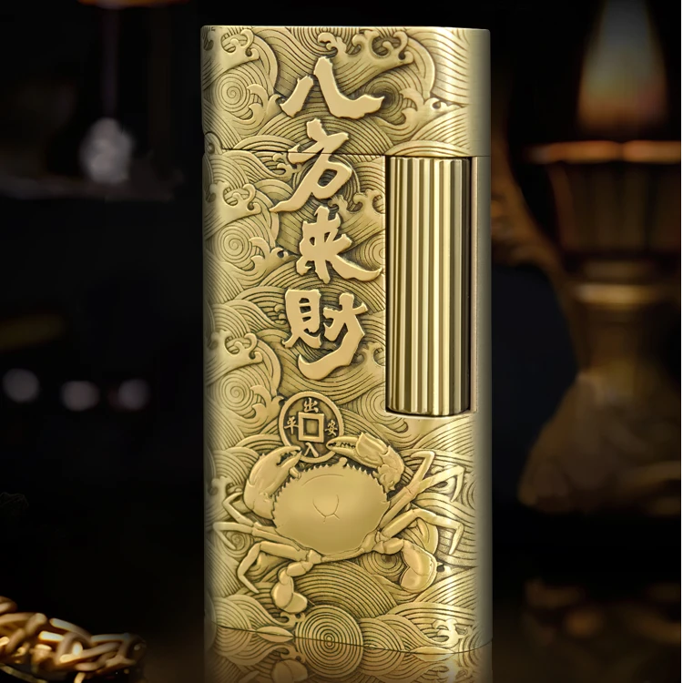 【品牌】~MYON欧洲勉牌爵士待机王八方来财原铜色煤油打火机