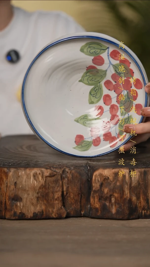 瓷片景德镇高温釉下彩可微波烤箱洗碗机