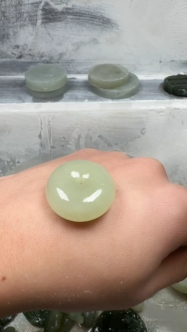 颈饰未镶嵌和田玉平安扣-多样性发货