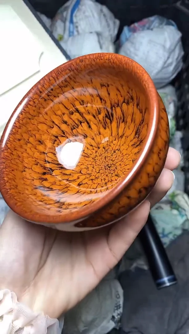 【闪购商品】茶盏红百花 盏三疯建盏茶器