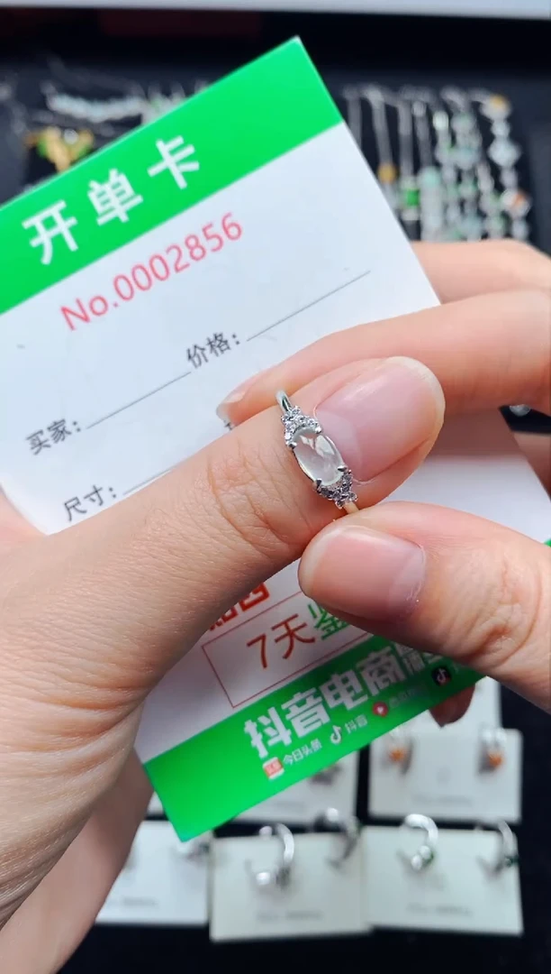 【闪购商品】翡翠戒指银S925镶嵌2856