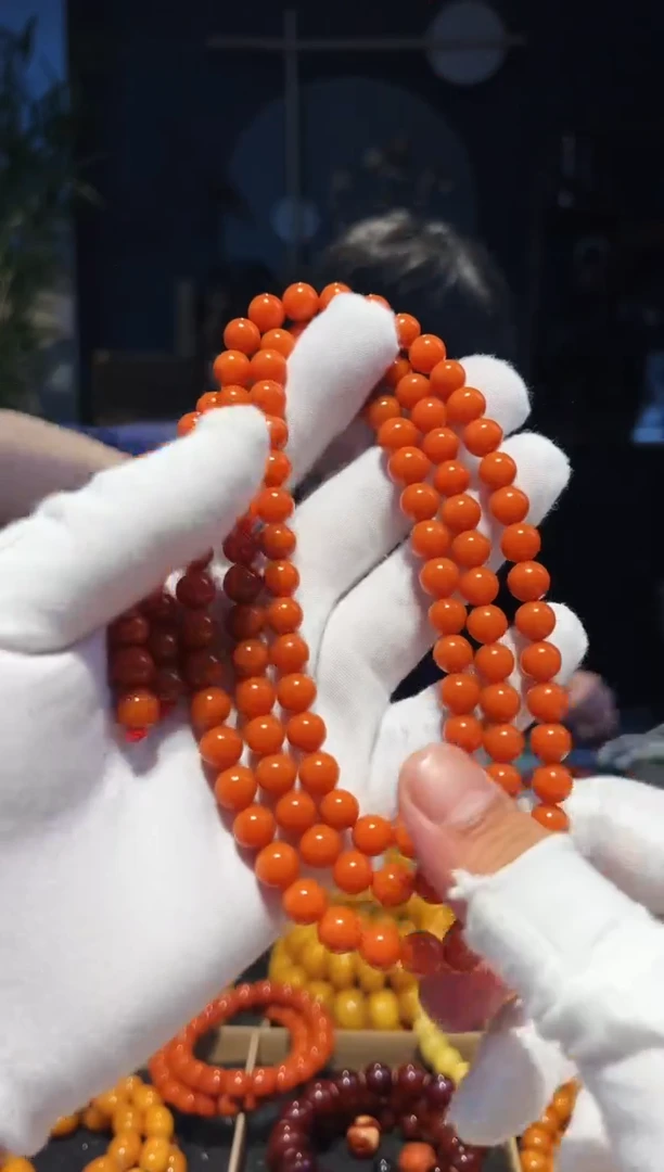手串未镶嵌南红玛瑙8+柿子黄108