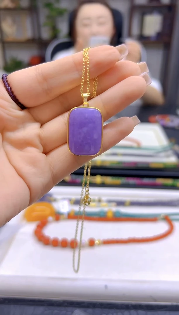 翡翠银S925镀金镶嵌吊坠(赠链)DIY款D244