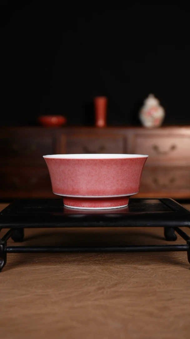 瓶景德镇纯手工陶瓷 豇豆红