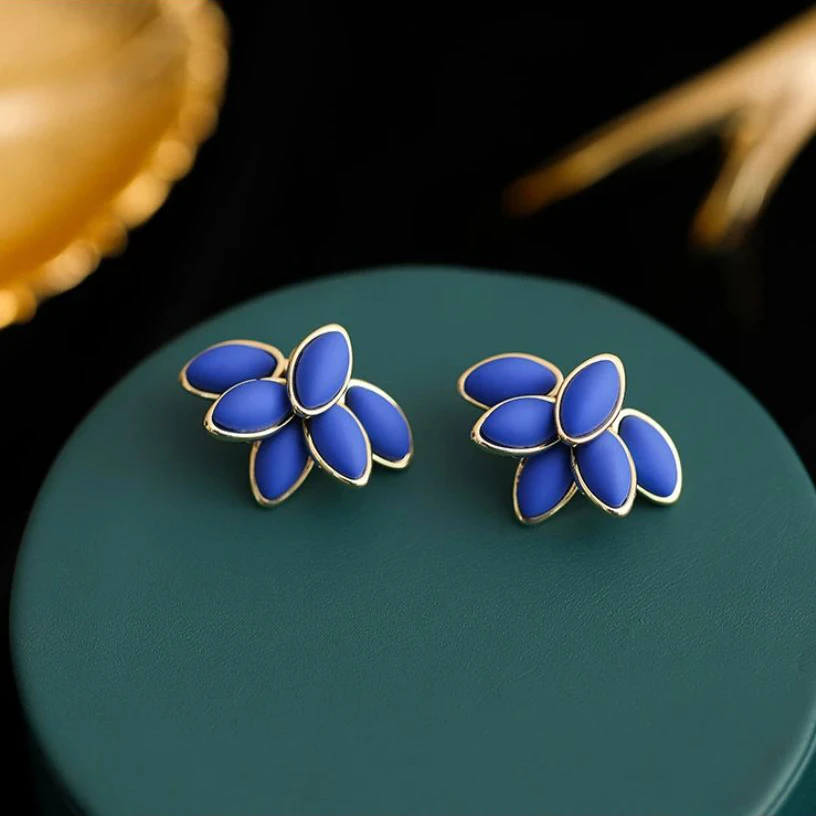 铜合金树脂耳饰 《货号2028》双层叠戴耳钉