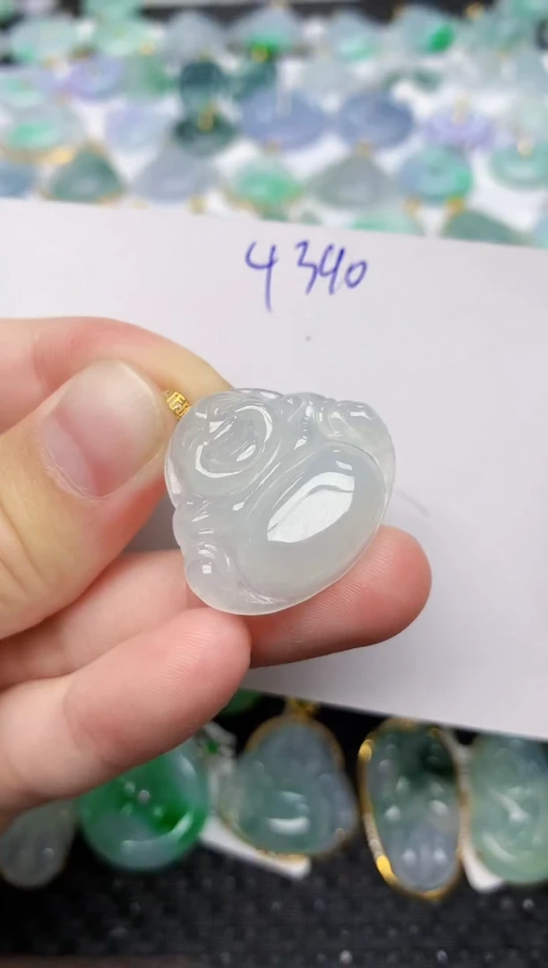 颈饰18K金镶嵌翡翠天然缅甸A货翡翠百元以上9元证书费自理