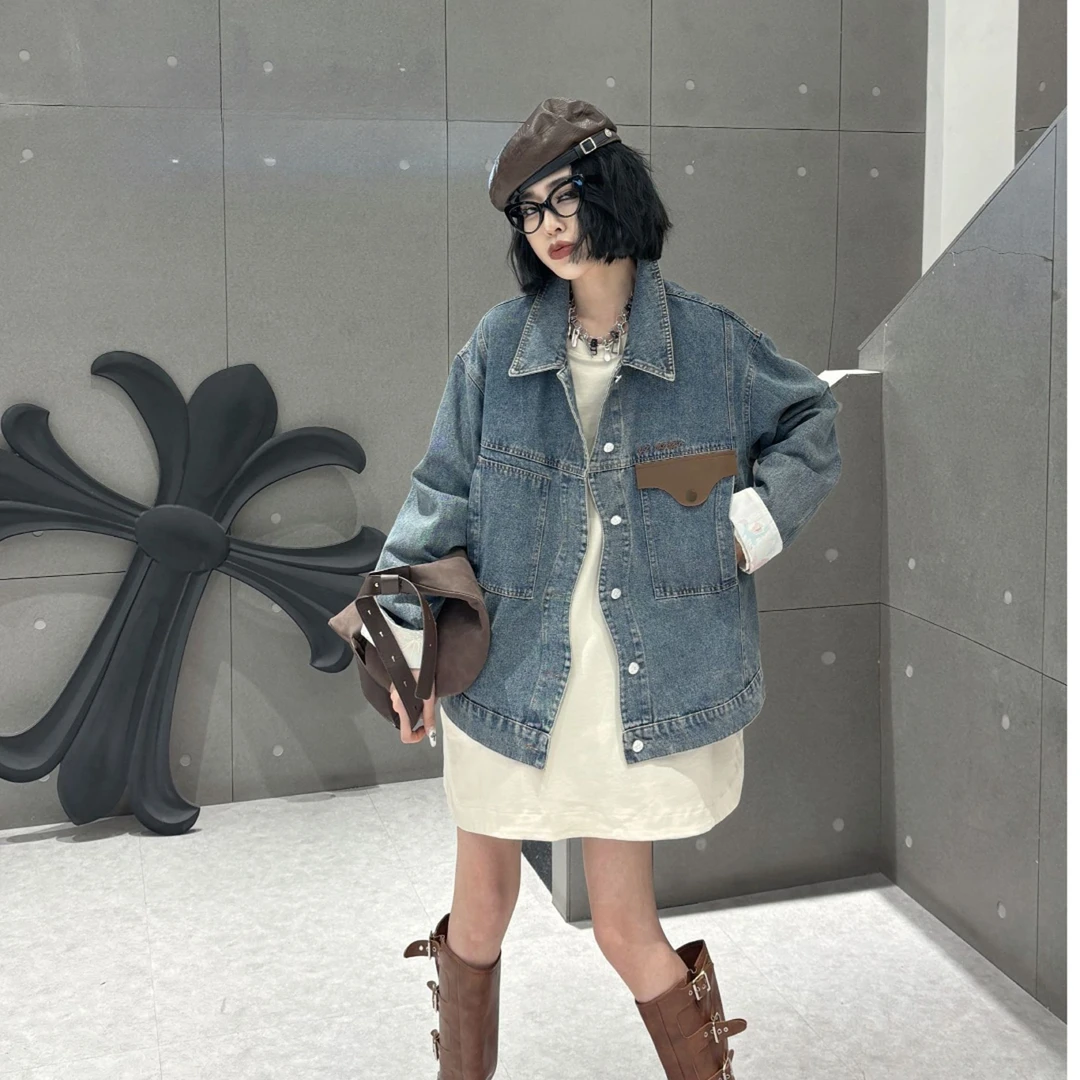 春季新款大码休闲潮流牛仔外套