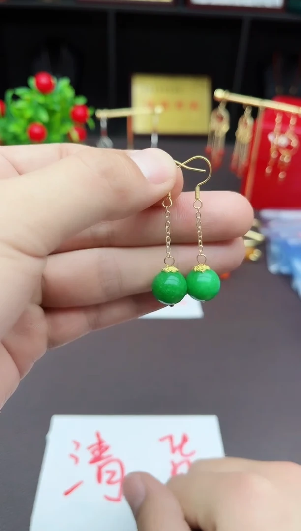 【闪购商品】玛瑙/玉髓耳钉银S925镶嵌411000