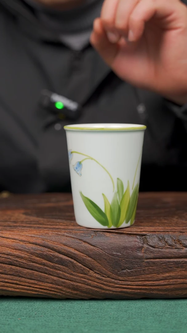 【闪购商品】瓷片25寻一缕瓷香杯釉下手工手绘瓷器