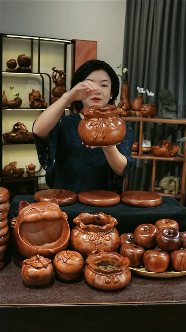 木MB005-3福袋收纳摆件中号微瑕福利226