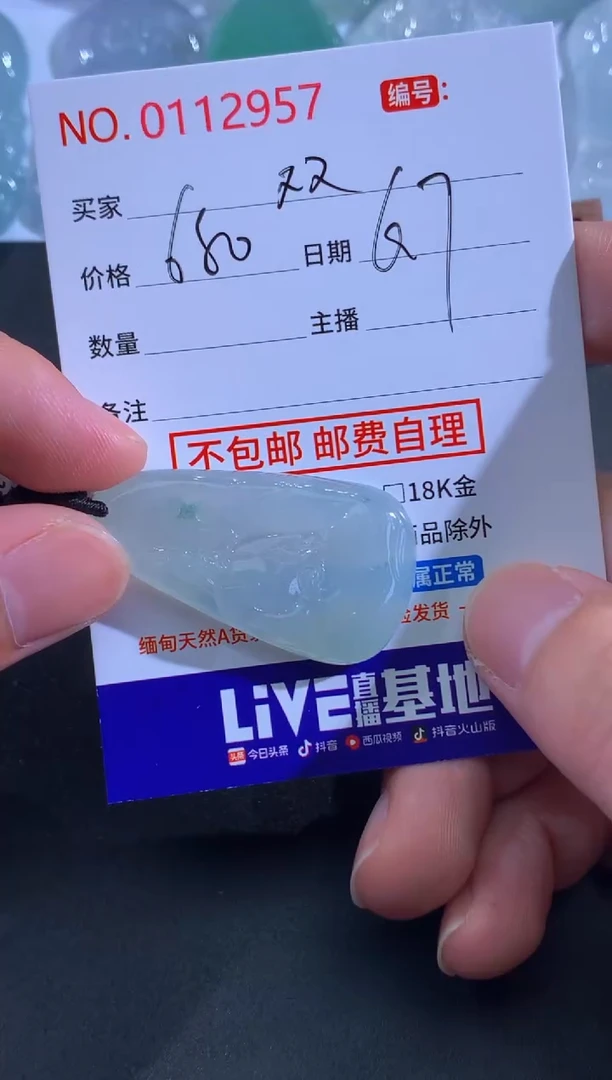翡翠未镶嵌颈饰双