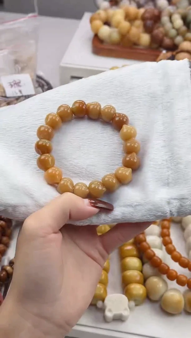 手串菩提根/象牙果f51紫美人玉化猫猫头13mm手串