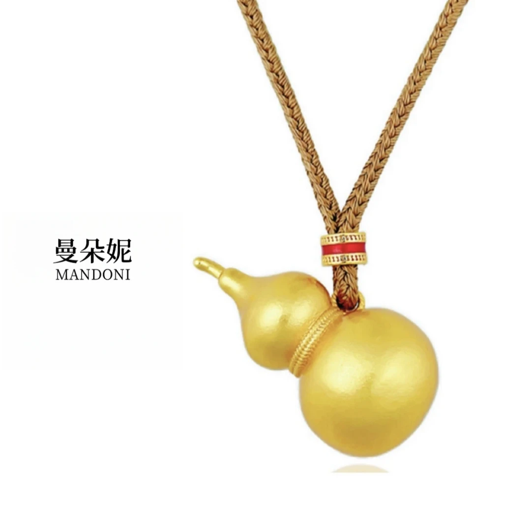 曼朵妮/MANDONI  新中式花丝葫芦吊坠时尚百搭