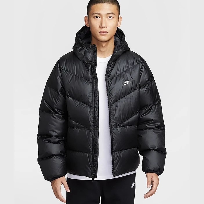 NIKE男子新款休闲运动连帽保暖冬季厚羽绒夹克羽绒服HQ7791011