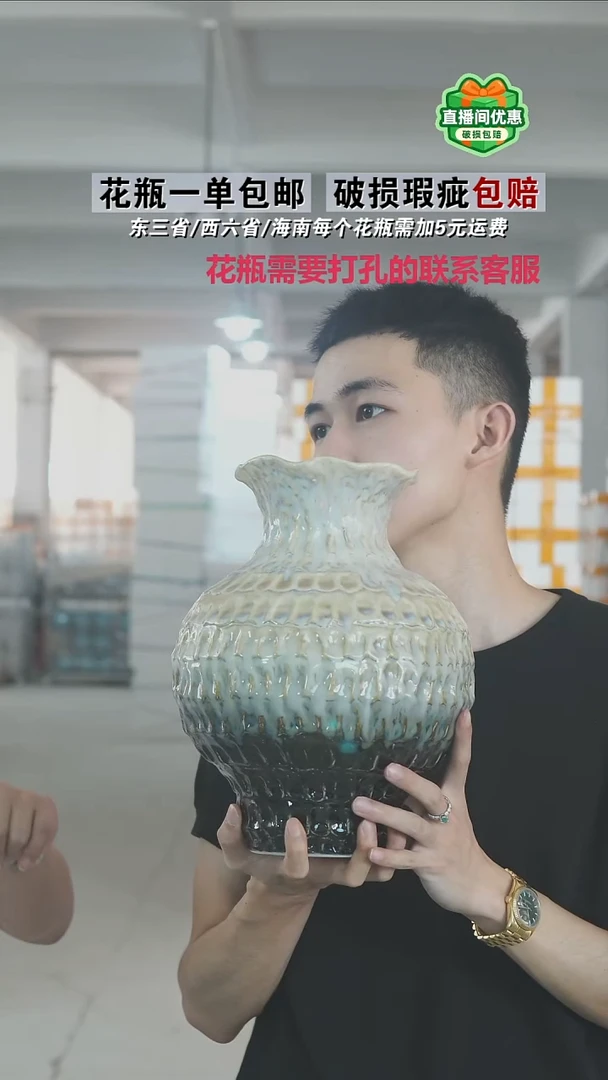 景德镇陶瓷花瓶盘泥条（超级大福利）