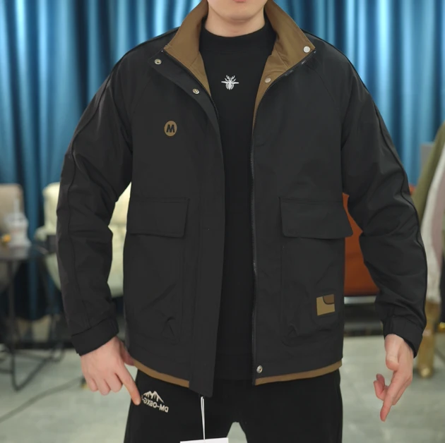 2025春季男士休闲立领工装时尚外套百搭潮流夹克18275