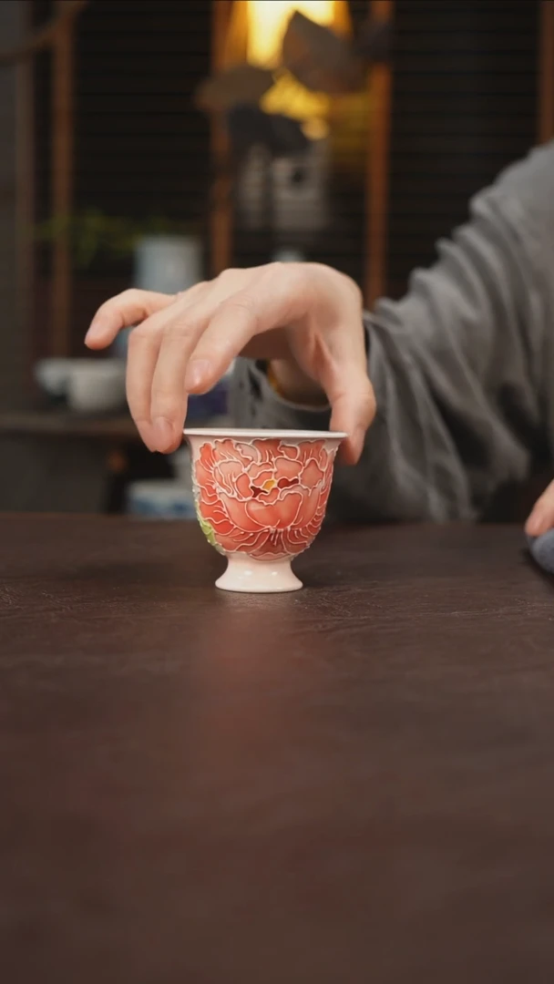 杯景德镇陶瓷杯碗柴烧多人