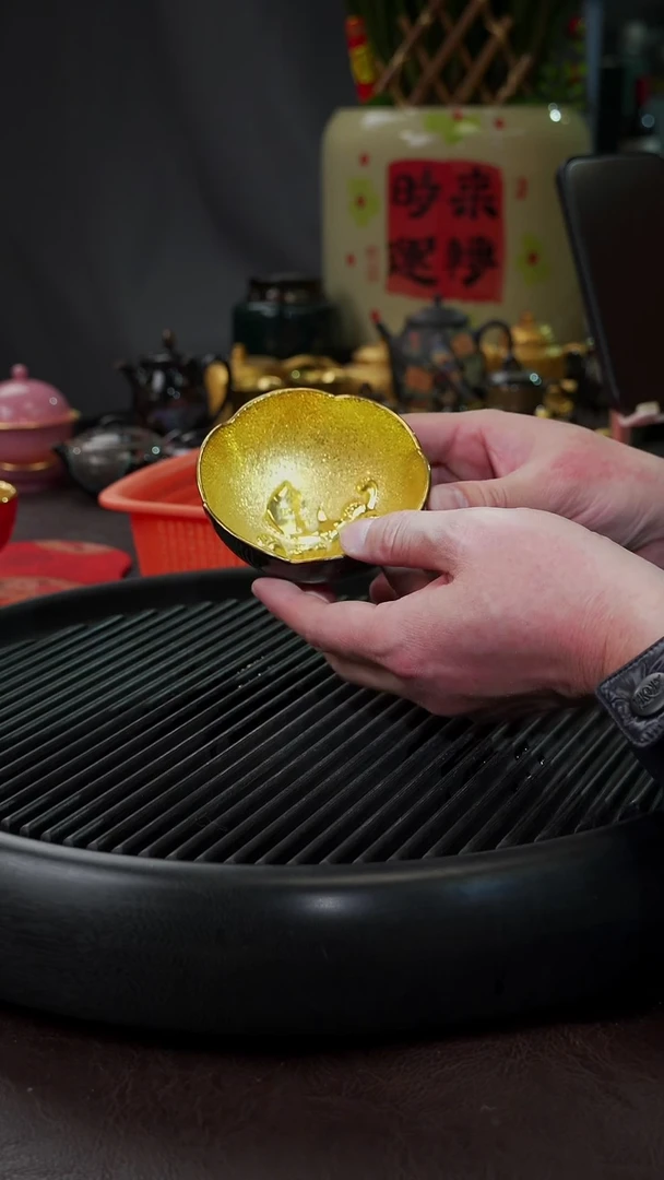 【闪购商品】杯【宜景窑大漆鎏金】杯子12